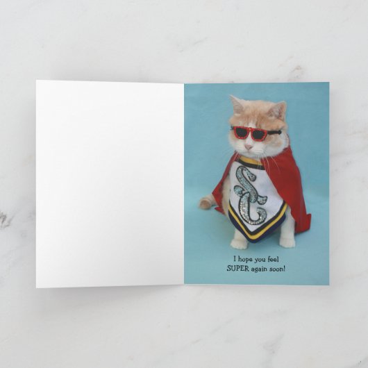 Grappige kat/Kat in cast Kaart (Binnen)