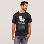 Grappige Kat Kation Een Ion Met Paws-itive Lading  T-shirt (Voorkant volledig)