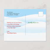 Grappige kat kerst Briefkaarten | Tabby Snowman (Achterkant)