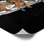 Grappige Kat Kerst Enge Zwarte Kat Halloween Poster (Hoek)