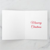 Grappige kat kerst  kaart (Binnen)