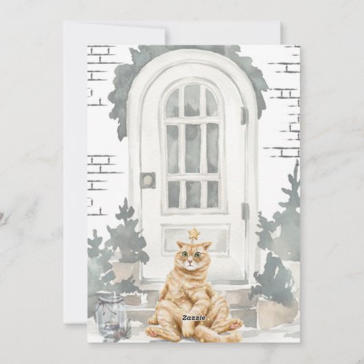 Grappige Kat Kerst Kaarten 3 (Achterkant)