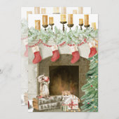 Grappige Kat Kerst Kaarten 4 (Voorkant / Achterkant)