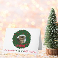 Grappige kat kerst krans uw kitten foto