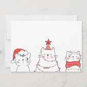 Grappige kat kerst miauw feestdagenkaart (Achterkant)