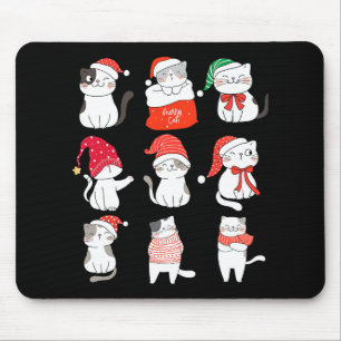 Grappige kat kerst Schattigee kitten voor wie houd Muismat