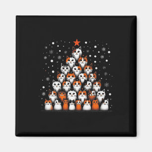 Grappige Kat Kerstboom Katten Kerstboom Mannen Magneet