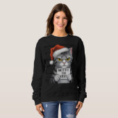 Grappige Kat Kerstboom Killer Vrouwen Trui (Voorkant volledig)