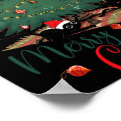 Grappige Kat Kerstboom Merry Catmes Kat Lover K Poster (Hoek)