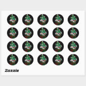 Grappige Kat Kerstboom Merry Catmes Katten Liefheb Ronde Sticker (Vel)