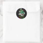 Grappige Kat Kerstboom Merry Catmes Katten Liefheb Ronde Sticker (Tas)