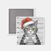 Grappige kat kerstboom moordenaar magneet (Voorkant / Achterkant)