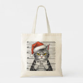Grappige kat kerstboom moordenaar tote bag (Achterkant)