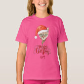 Grappige Kat Kerstman Winter Vrolijk Kerstfeest T-shirt (Voorkant)