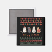 Grappige Kat Kerstwoordspeling - Kat Kerstmis Magneet (Voorkant / Achterkant)