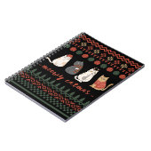 Grappige Kat Kerstwoordspeling - Kat Kerstmis Notitieboek (Linkerzijde)