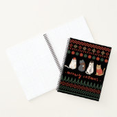 Grappige Kat Kerstwoordspeling - Kat Kerstmis Notitieboek (Binnen)