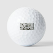 Grappige Kat Kikker Meme Middeleeuwse Vintage  Golfballen (Voorkant)