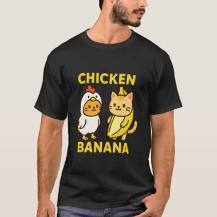 Grappige Kat Kip Banaan T-shirt