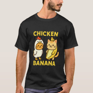 Grappige Kat Kip Banaan T-shirt