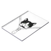 Grappige kat kitten piek notitieboek (Linkerzijde)