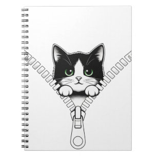 Grappige kat kitten piek  notitieboek