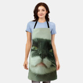 Grappige Kat Kitty Huisdier Foto Schort (Gedragen)