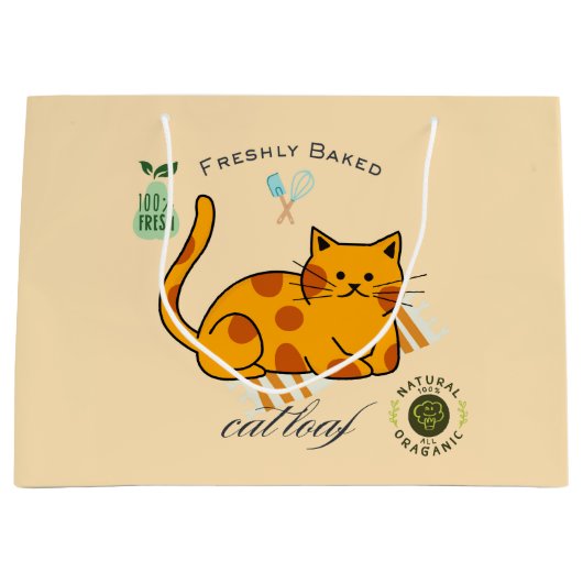 Grappige Kat Koek Groot Cadeauzakje (Voorkant)