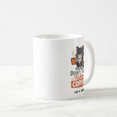 Grappige kat koffie liefhebber mok (Voorkant rechts)