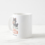 Grappige kat koffie liefhebber mok (Voorkant links)