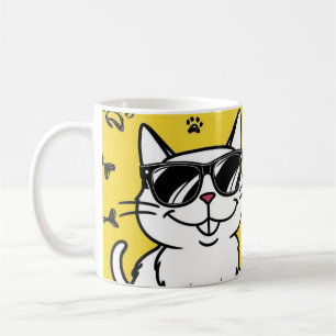 Grappige Kat koffiekopje Cartoon kat Koffiemok
