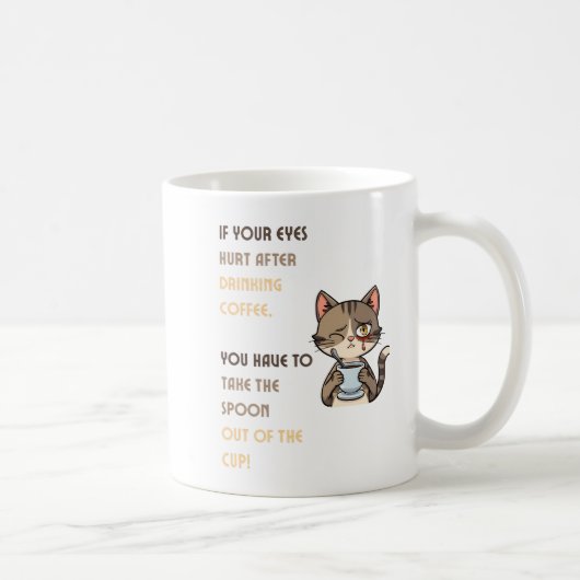 Grappige kat koffiemok (Rechts)