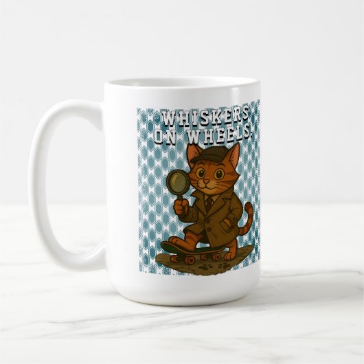 grappige kat koffiemok (Links)