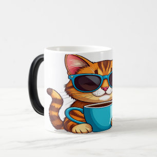 Grappige kat koffiemok ontwerp - Mopcat met Magische Mok