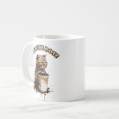 Grappige kat koffiemok voor kattenliefhebbers (Voorkant links)