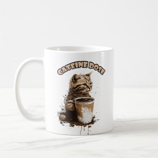 Grappige kat koffiemok voor kattenliefhebbers (Links)
