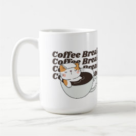 Grappige kat koffiepauze koffiemok