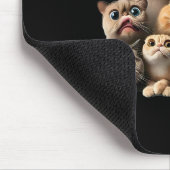 Grappige kat kunstprint muismat (Hoek)