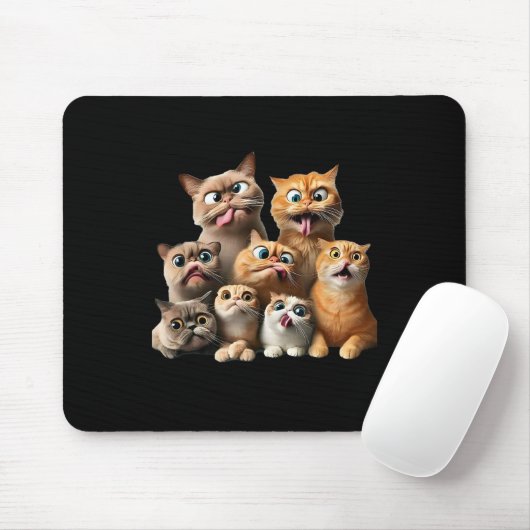 Grappige kat kunstprint muismat (Met muis)