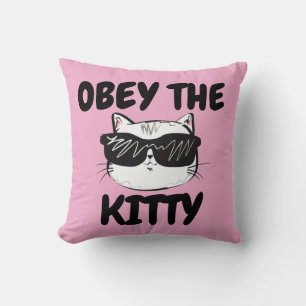 GRAPPIGE KAT KUSSENS, ONDERWERP JE AAN DE KITTY KUSSEN