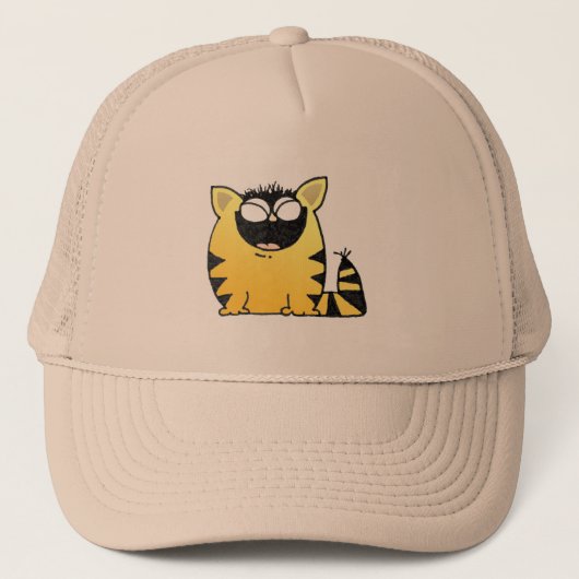 grappige kat lacht trucker pet (Voorkant)