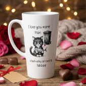 Grappige kat latte mok – Valentijnsdag visgraat wo