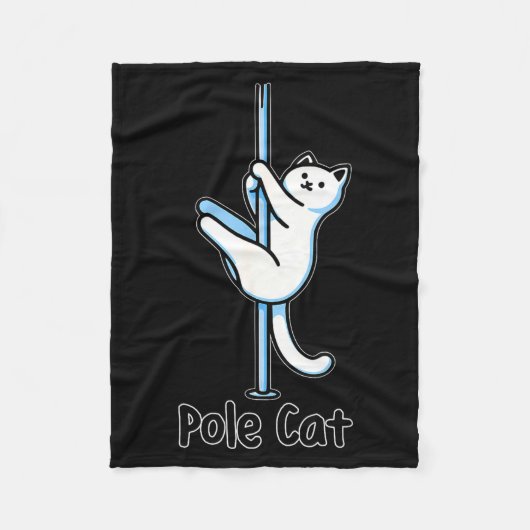 Grappige Kat Le Dansen Of Is Het Een Lecat Woordsp Fleece Deken (Voorkant)