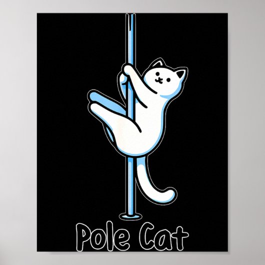 Grappige Kat Le Dansen Of Is Het Een Lecat Woordsp Poster (Voorkant)
