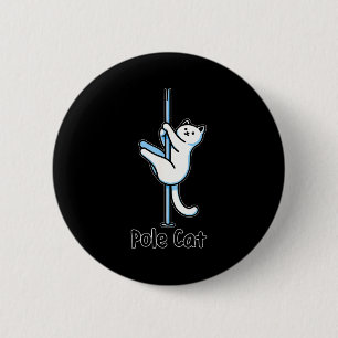 Grappige kat le danst of is het een Lecat woordspe Ronde Button 5,7 Cm