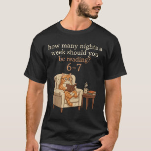 Grappige Kat Leest 6-7 Meme Engelse Leraar Boek Li T-shirt