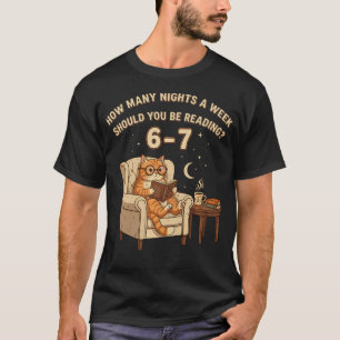 Grappige Kat Leest 6-7 Meme Engelse Lerares Boek L T-shirt