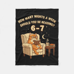 Grappige kat leest 6-7 meme Englieacher Boekliefhe Fleece Deken