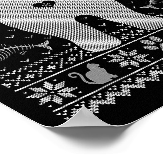 Grappige Kat Lelijke Kersttrui Familie Matching X Poster (Hoek)