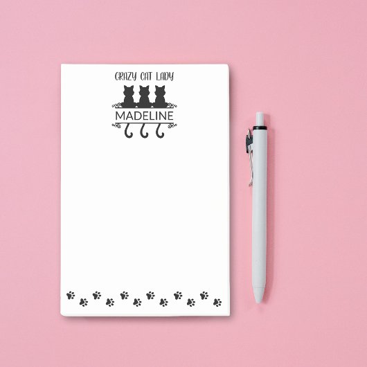 Grappige kat liefhebber gekke kat dame gepersonali post-it® notes